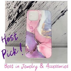 Marble Look iPhone Case for 12 Pro Max-Purple/Pink/White